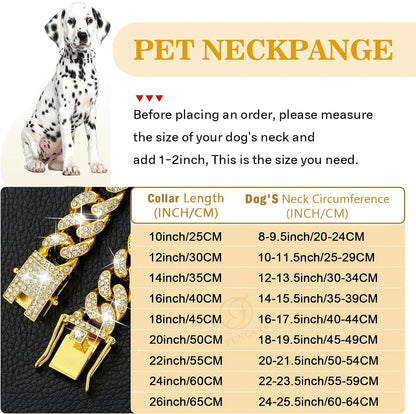 Luxury Gold Dog Chain Collar