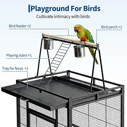 69" Extra Large Bird Cage with Rolling Stand