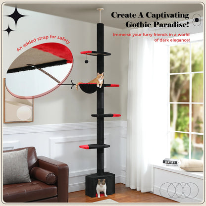 Adjustable Height Indoor Tree w/Scratching Post