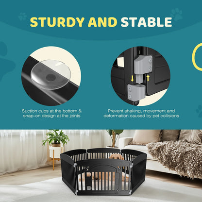 6 Panel Expandable Plastic Dog Playpen