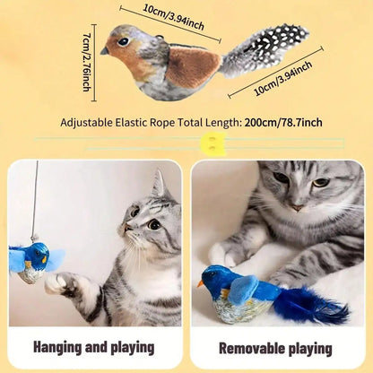 Interactive Cat Toy W/Realistic Bird Sounds