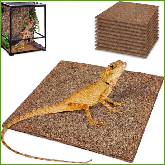 10 Pcs 12x12 in. Natural Coconut Fiber Reptile Carpet