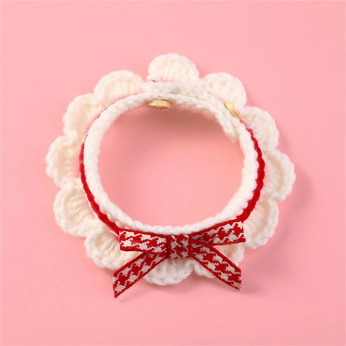 Cute Bow Hand-Knitted  Collar