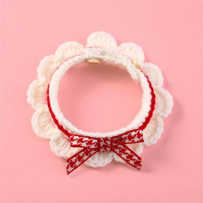 Cute Bow Hand-Knitted  Collar