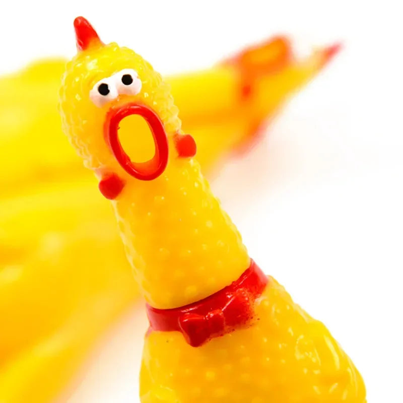 Squeeze & Squeak Durable Screaming Chicken Chew Toy