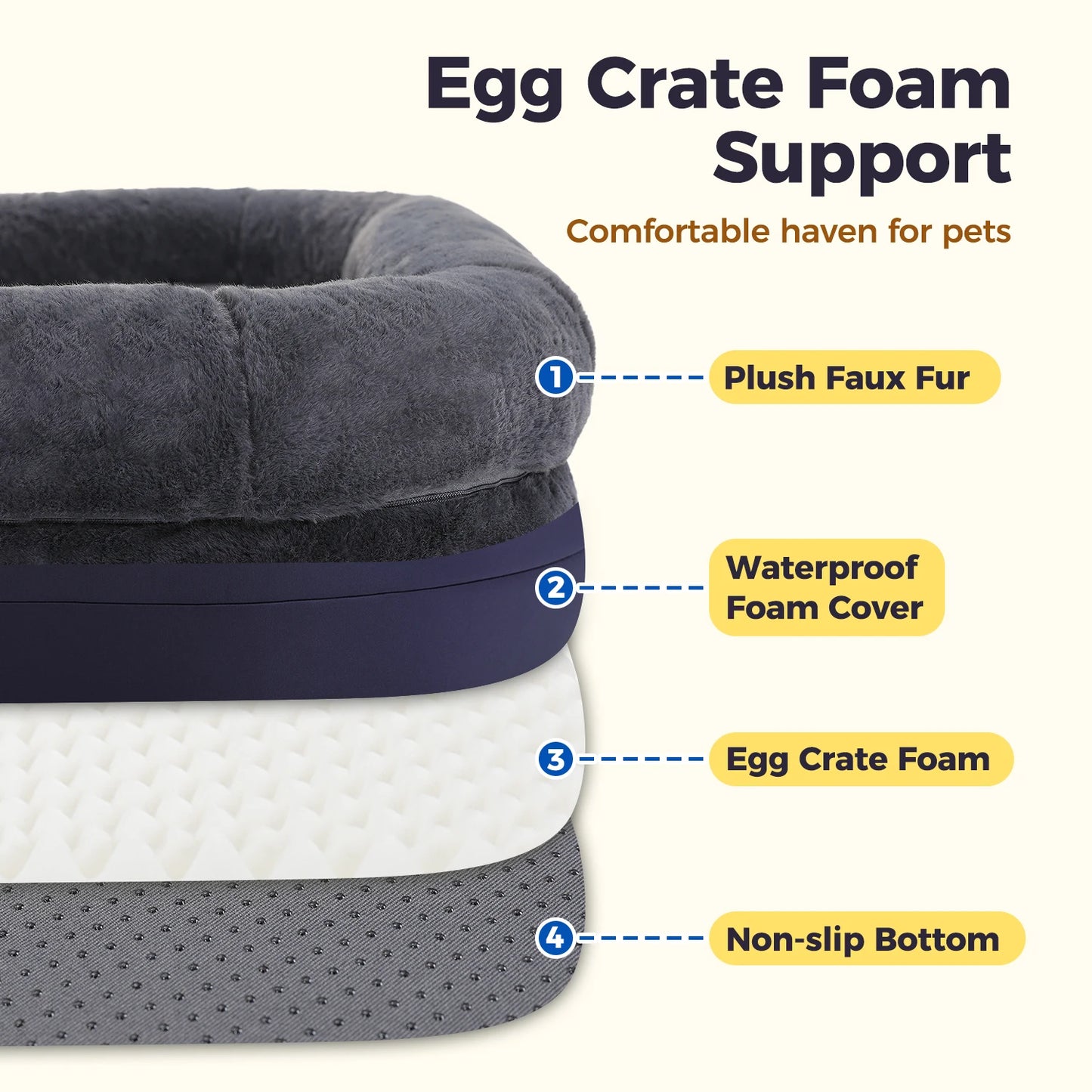 Foldable Large Dog Bed