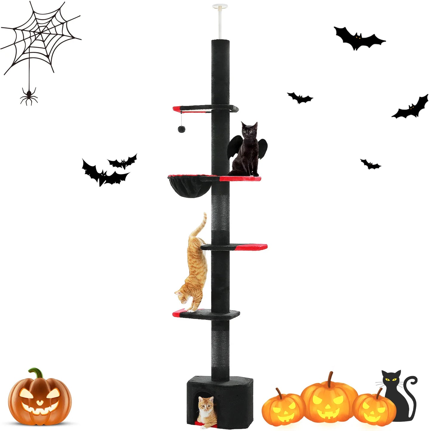 Adjustable Height Indoor Tree w/Scratching Post