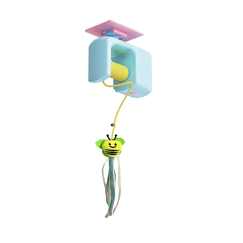 Interactive Hanging Cat Retractable String