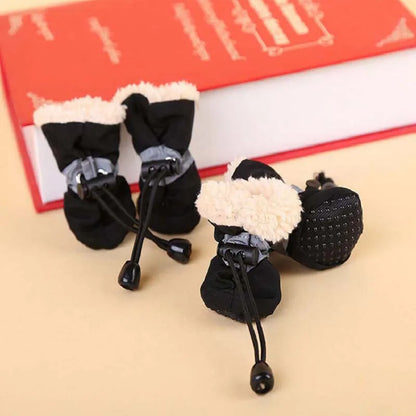 4pcs Soft Soled Anti-Skid Puppy Shoes