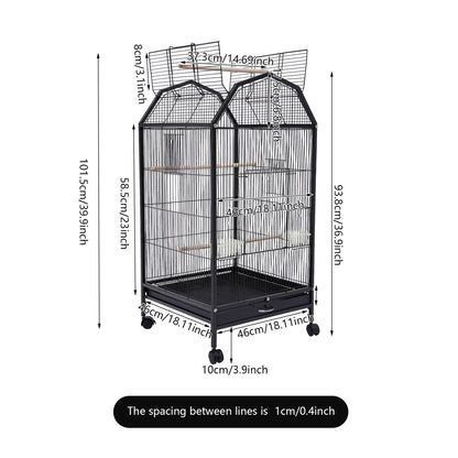 18x18x40 Inch Metal Bird Cage