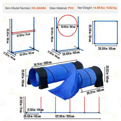 4 PCS Dog Agility Training Equipment