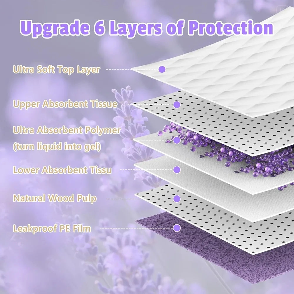 Lavender Scented Super Absorbent Leak-Proof Puppy Pads