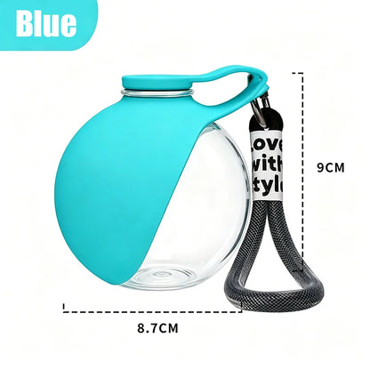 2-in-1 Portable Dog Water Bottle w/Lanyard
