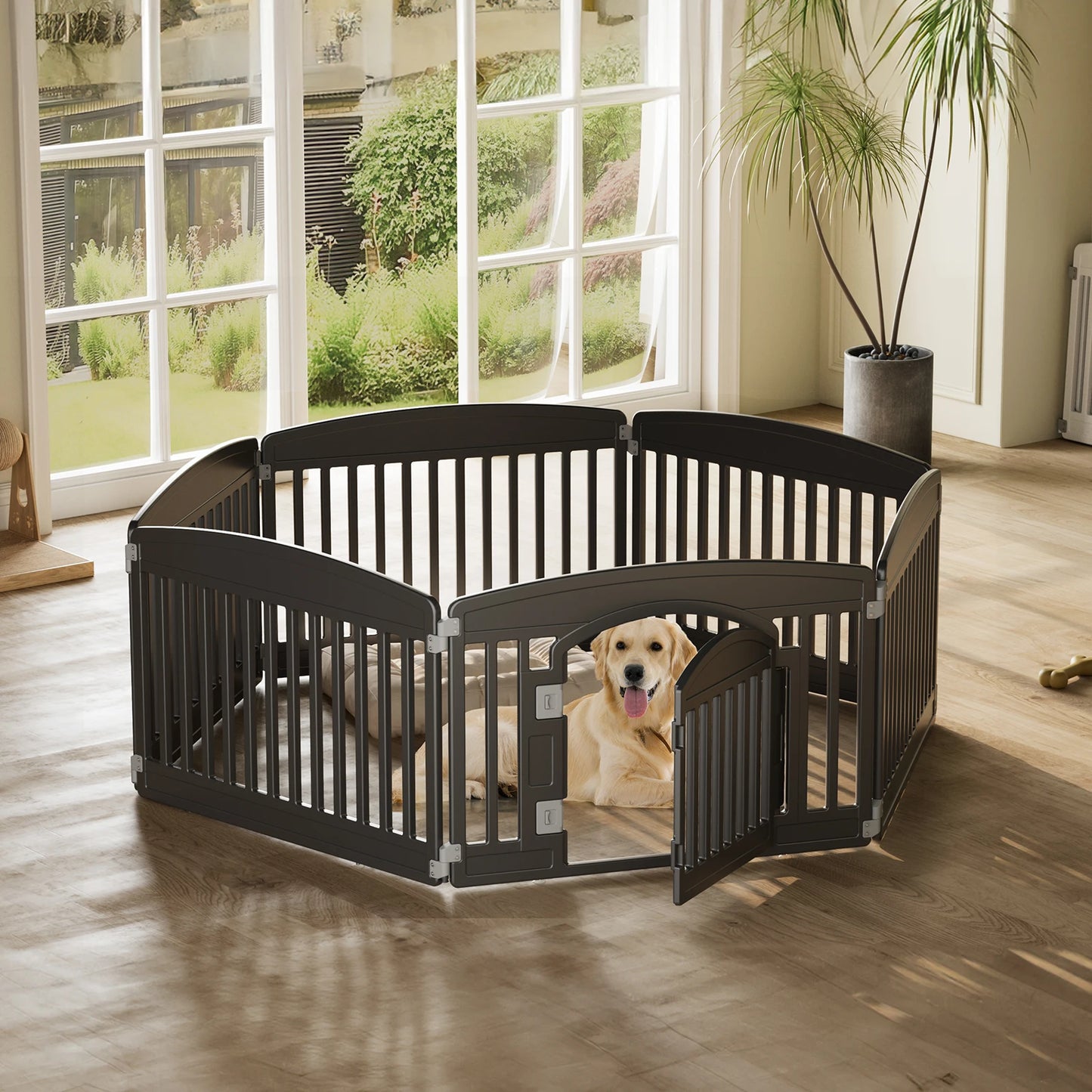 6 Panel Expandable Plastic Dog Playpen