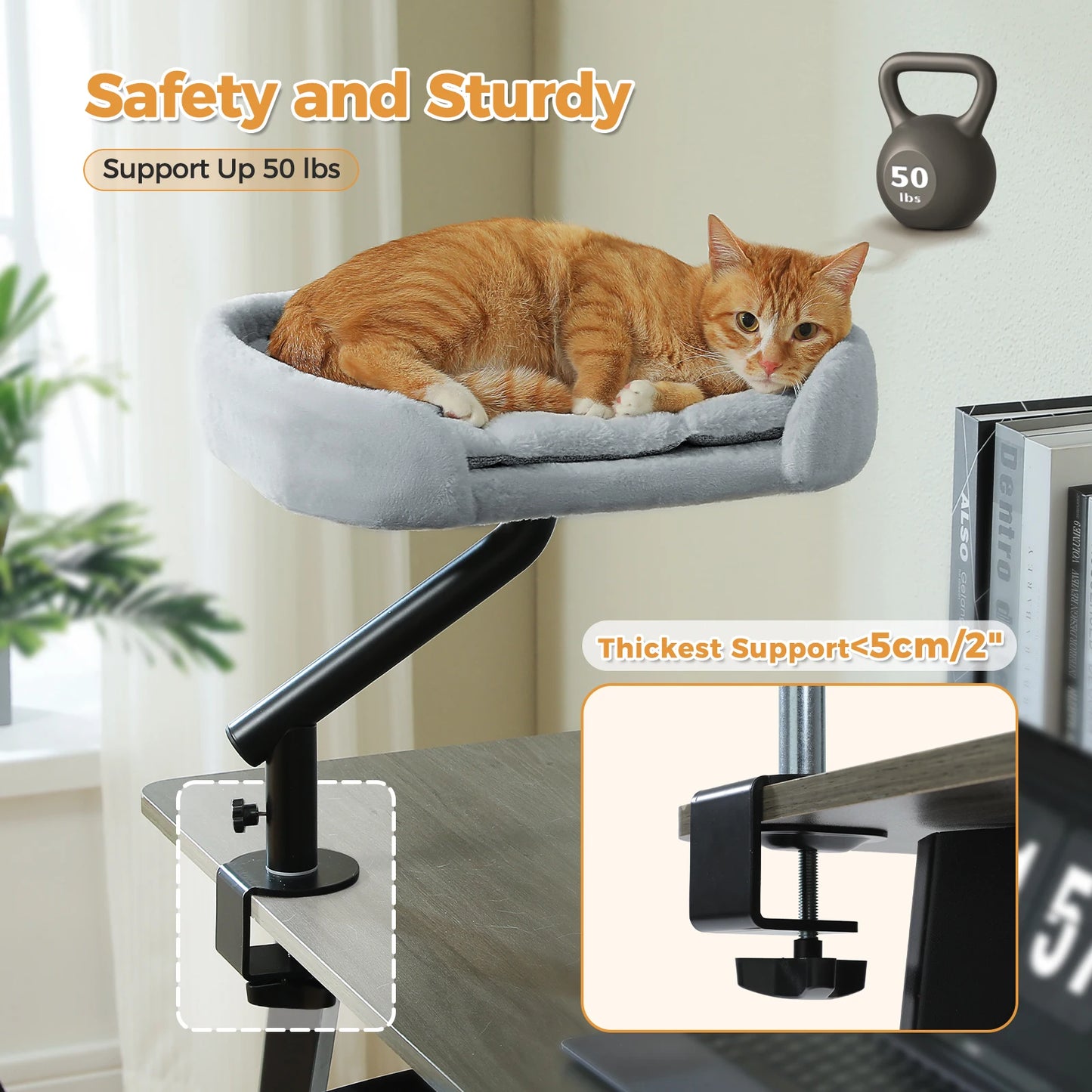 Adjustable 360° Cat Bed Stand