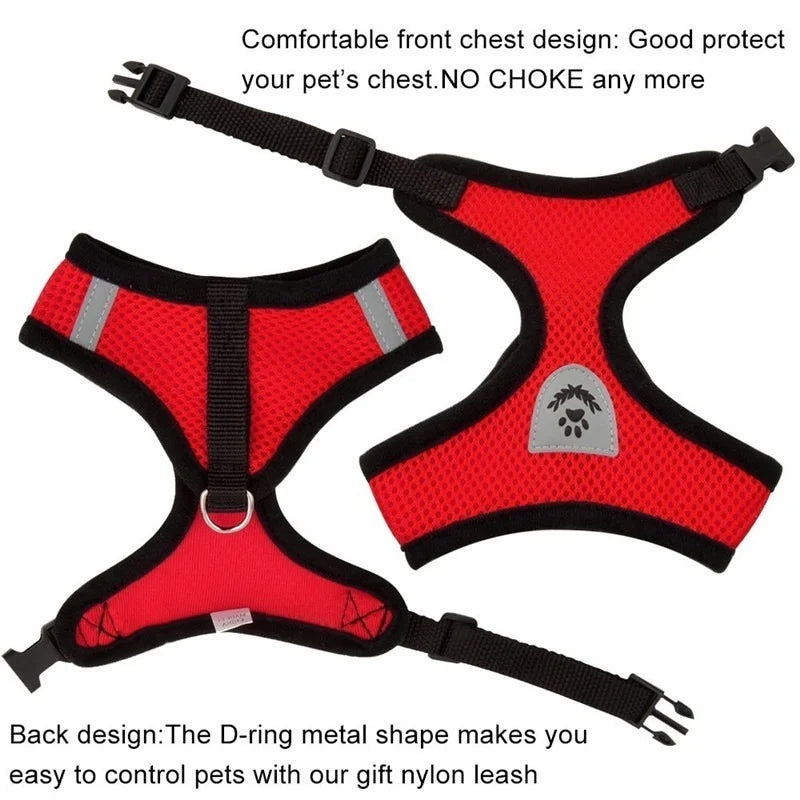 Adjustable Vest Harness with Leash