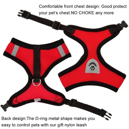Adjustable Vest Harness with Leash