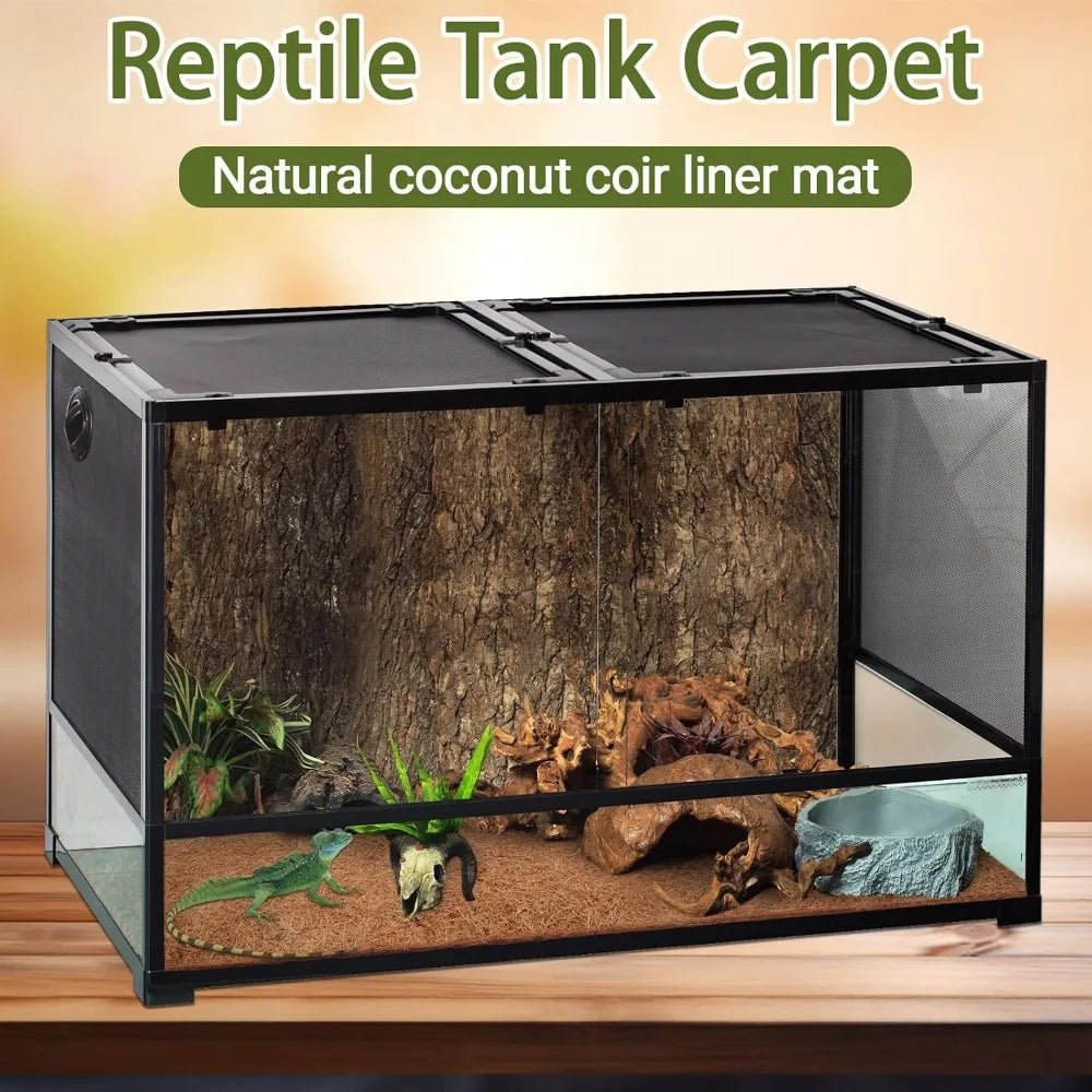 10 Pcs 12x12 in. Natural Coconut Fiber Reptile Carpet