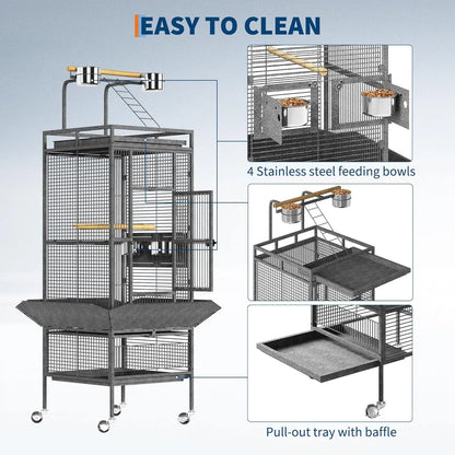 Large Metal Parrot Cage