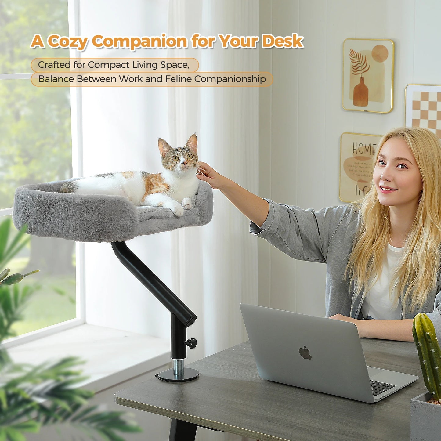 Adjustable 360° Cat Bed Stand