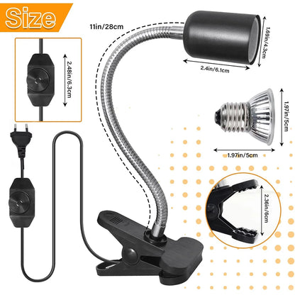 Reptile Heat Lamp 50W UVA UVB Light