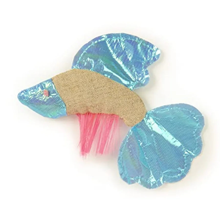 Batty Beta Fish Crinkle Catnip Toy