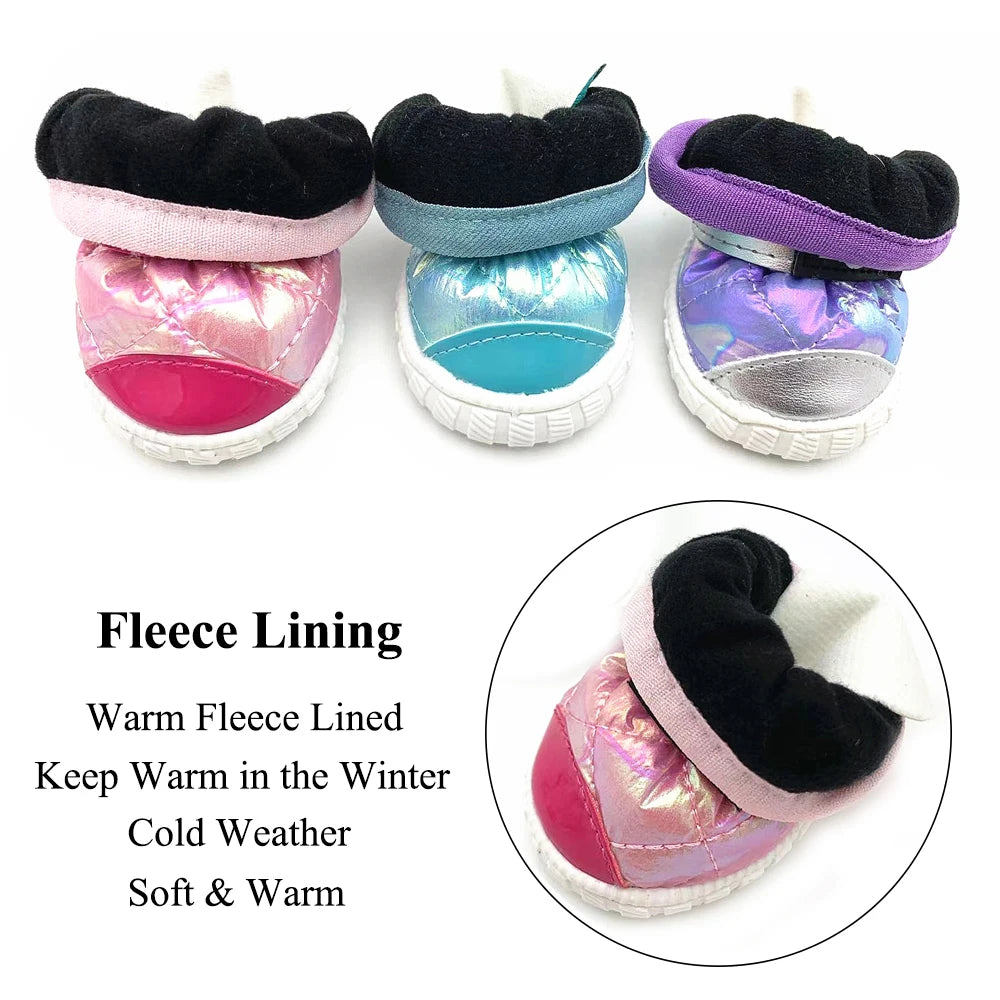 4 Pc Waterproof Boots for Small Dogs
