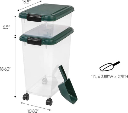 30 lbs + 11 lbs Dog Food Storage Container