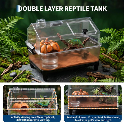 Small Acrylic Reptile Terrarium Kit With Lid