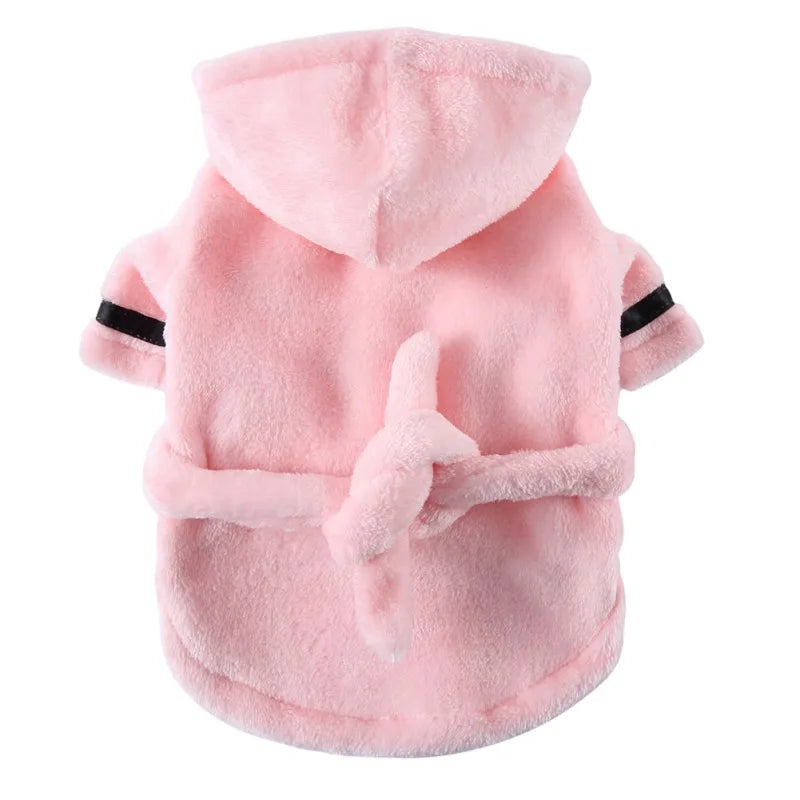 Soft Hooded Pajamas, Dog Bath Robe, Coat