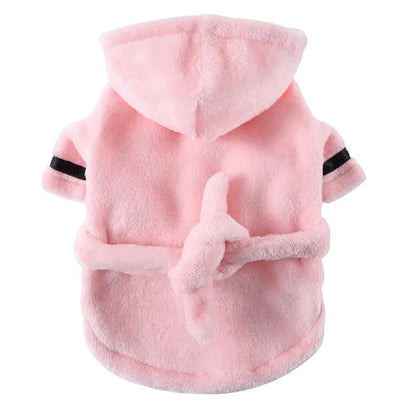 Soft Hooded Pajamas, Dog Bath Robe, Coat