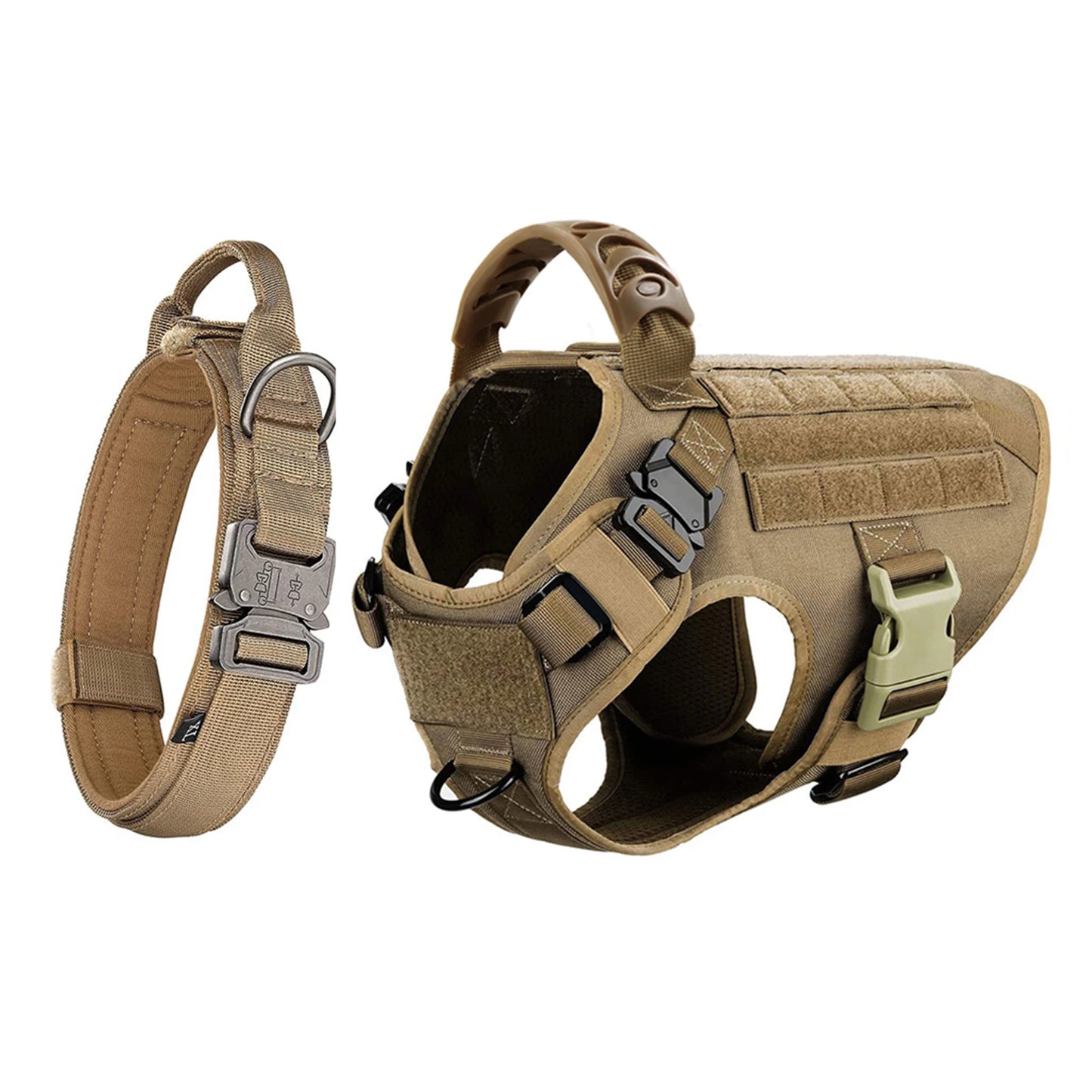 Adjustable Tactical Vest Harness & Durable Nylon Collar