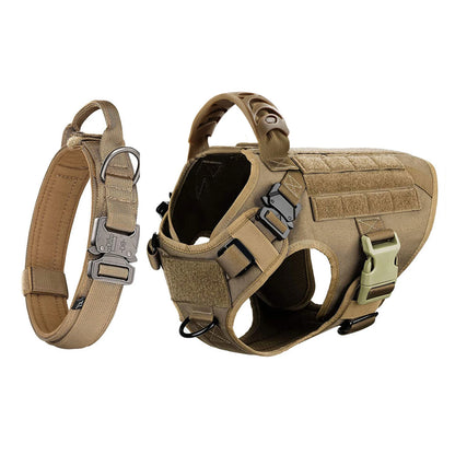 Adjustable Tactical Vest Harness & Durable Nylon Collar