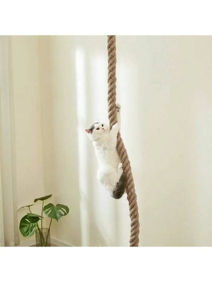 Scratching Post Tree w/Climbing Rope, Large Ladder & Resting Platform