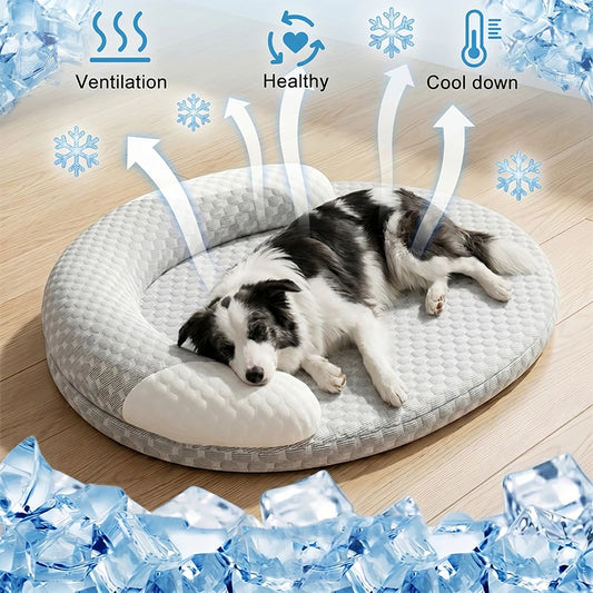 Oval Cooling Breathable Dog Bed