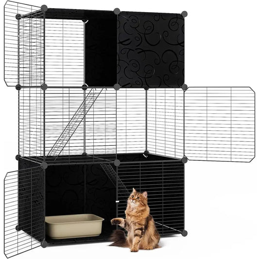3-Tier Indoor Detachable Metal Cat Enclosure