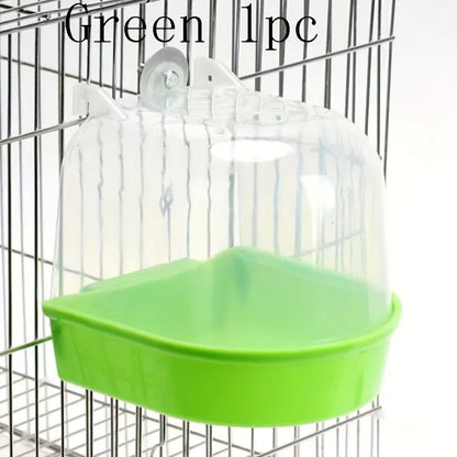Splash-Proof Transparent Bird Bathtub