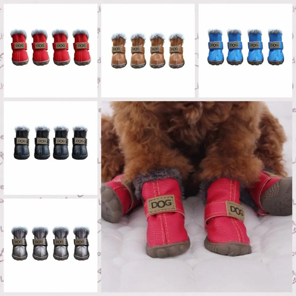 Waterproof, Non-Slip, Soft 4 Pc Snow Boots
