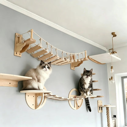 39.4In Wall-Mounted Cat Roped Bridge