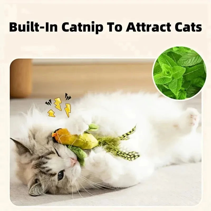 Toy emulates sound to amuse cat