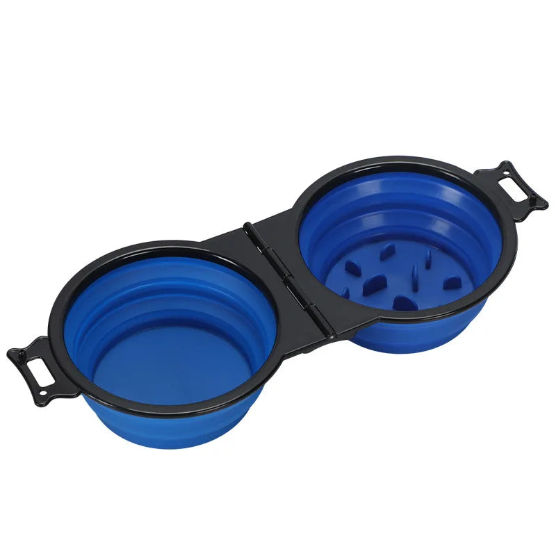 1-piece, 2-in-1 Foldable Dual Bowl