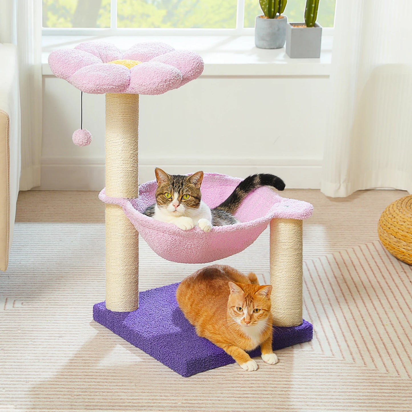 Flower Cat Tree with Sisal Scratching Post