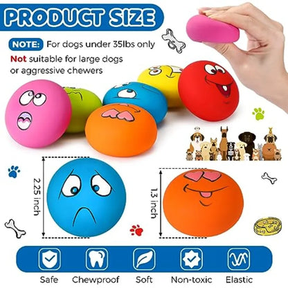 Funny Face Squeaky Latex Soft Dog Toys