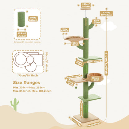 Floor to Ceiling Cactus Cat Tree