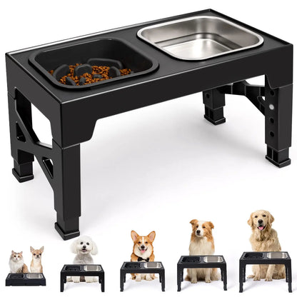 2-in-1 Elevated Slow Feeder Bowls