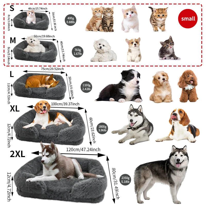 Thickened Orthopedic Bed for Large Dogs