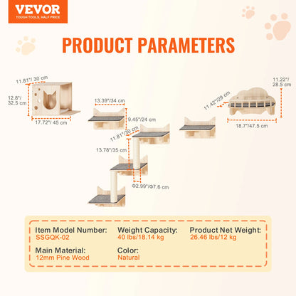 Wall Mounted Cat Shelves & Perches