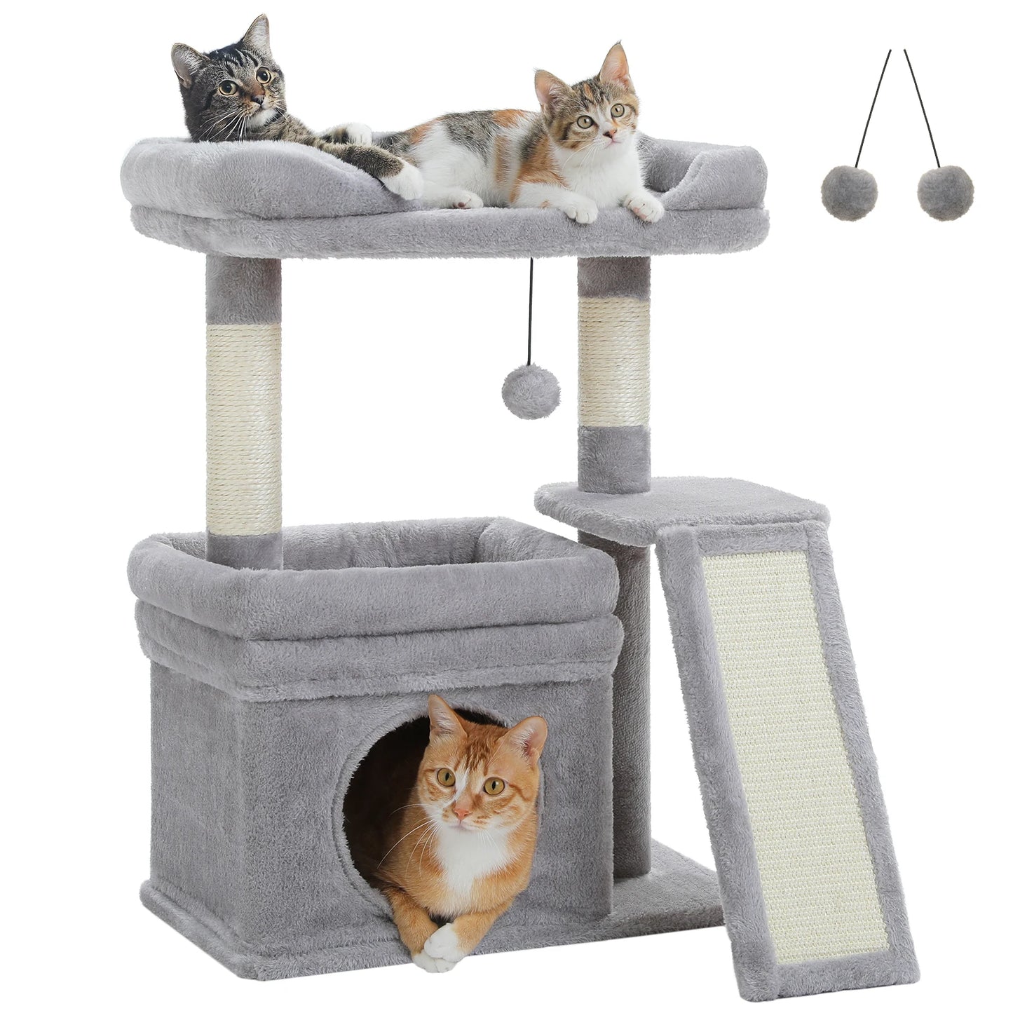 Indoor Cat Tower w/Sisal Scratching Post