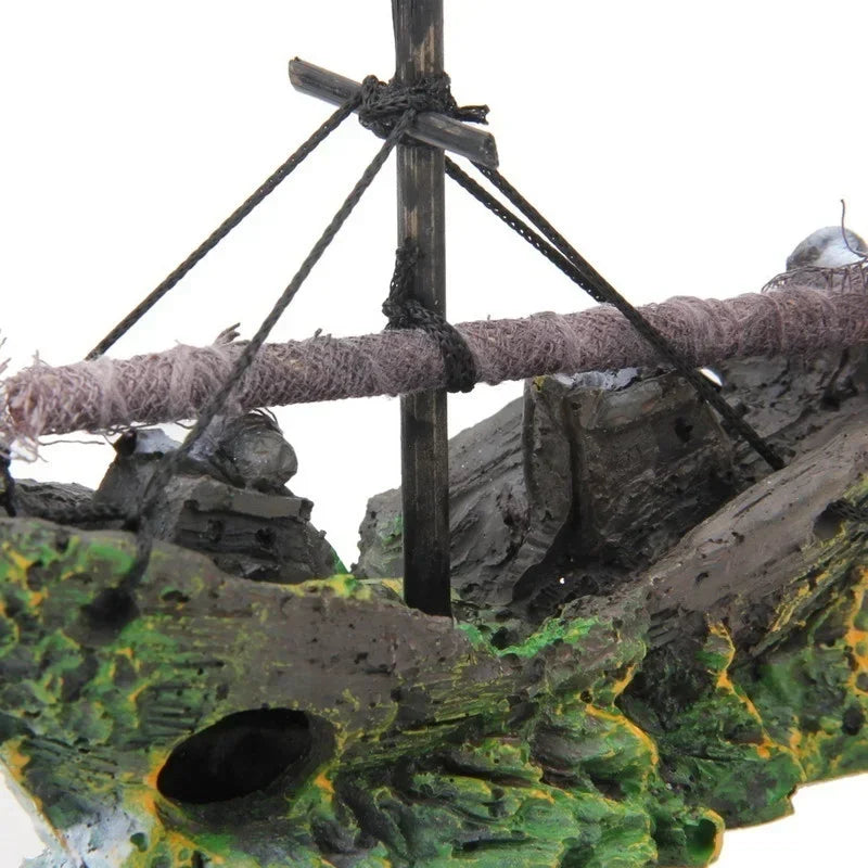 Aquarium Pirate Ship Fish Tank Decoration