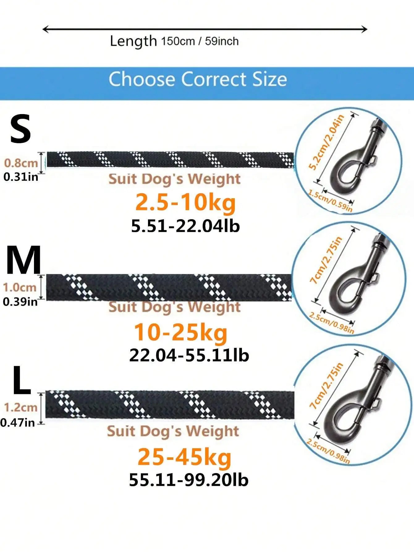 Reflective Nylon Pet Leash